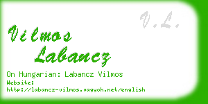 vilmos labancz business card